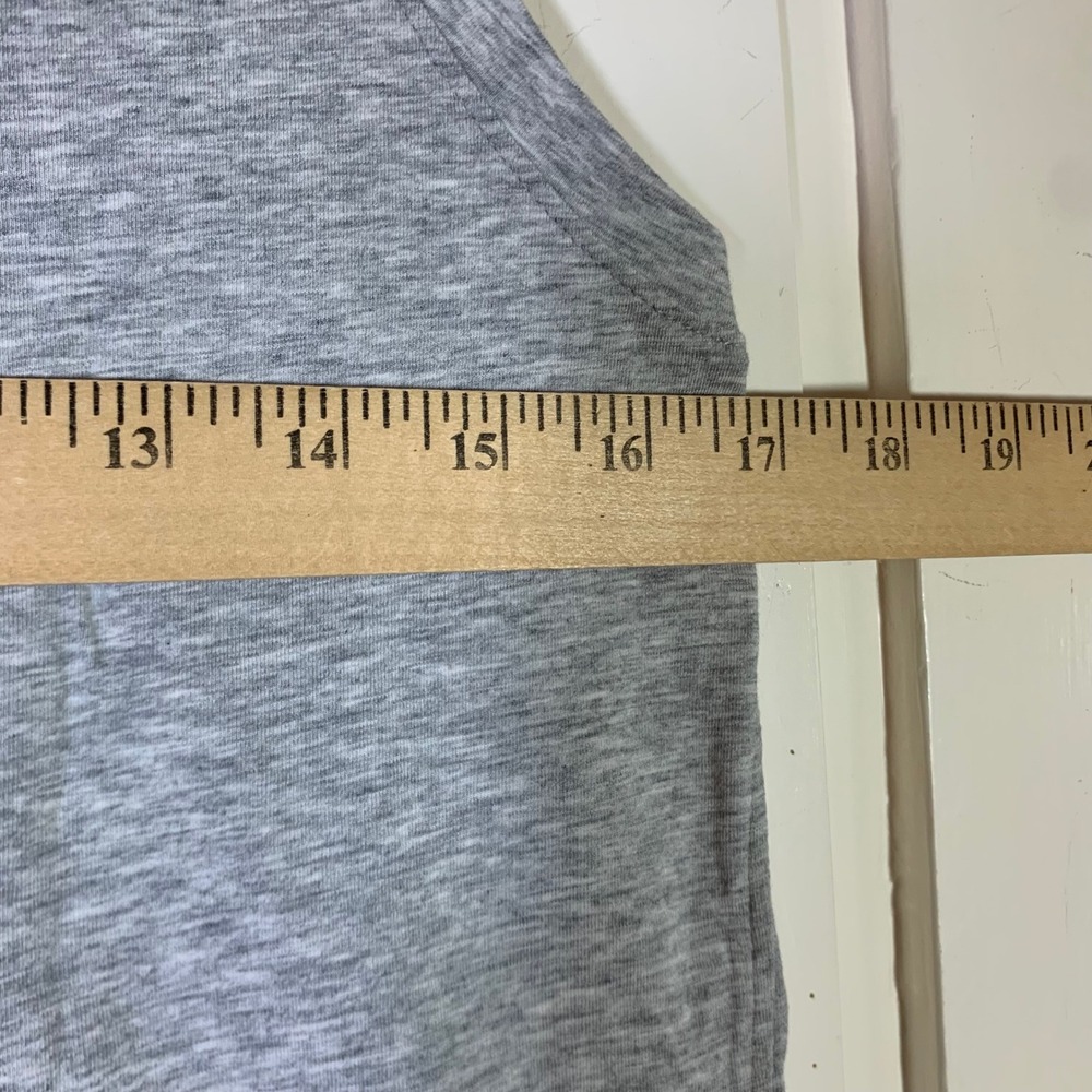 LL Bean Womens Gray Keyhole Back Tank Top XS Regular Cotton Modal Stretch 513100 - Picture 5 of 8